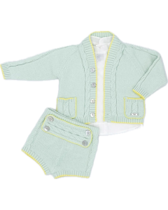 Rahigo Baby Boys Mint Green & Yellow Short Set