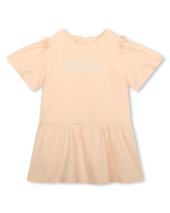 Chloé Girls SS24 Pink Cotton Dress