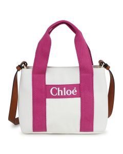 Chloé Girls Ivory &amp; Magenta Shoulder Bag 