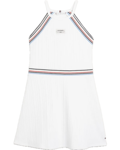 Tommy Hilfiger SS24 White Track Logo  Dress