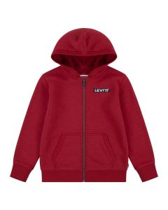 Levis&#039;s Rhythmic Red Zip-Up Hoody With Blue Logo