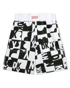 DKNY Black Cotton Reversible Shorts