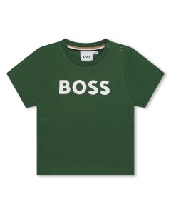 BOSS Baby Boys NS24 Khaki Green Cotton T-Shirt