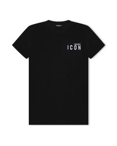 DSQUARED2 ICON Black Chest Logo  Short Sleeve T-Shirt