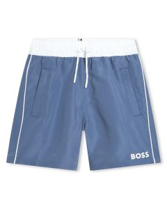 BOSS Boys Slate Blue Swim Shorts