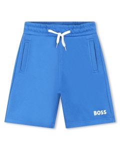 BOSS Boys NS 2024 Electric Blue Cotton Shorts