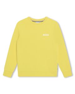 BOSS Boys NS 2024 Yellow Cotton Sweatshirt