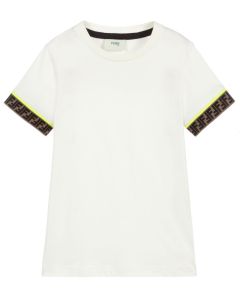 Fendi Boys Ivory Cotton T-Shirt