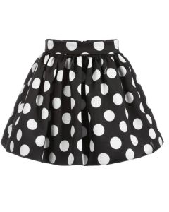 Monnalisa Black & White Spot Skirt