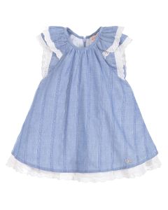 Lili Gaufrette Blue Cotton Chambray Dress