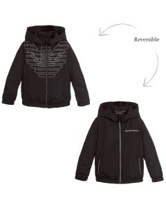 Emporio Armani Boys Black Reversible Jacket