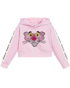 Monnalisa Girls Cotton Pink Panther Cropped Sweatshirt