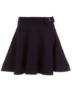 Lili Gaufrette Blue Viscose Jersey Skirt