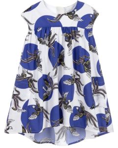 Kenzo Kids Blue & White Cotton Phoenix Dress