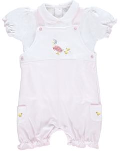 Mini-La-Mode Baby Girls Jemima Puddle-Duck Dungaree Outfit