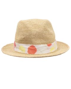 Lili Gaufrette Girls Beige Straw Hat