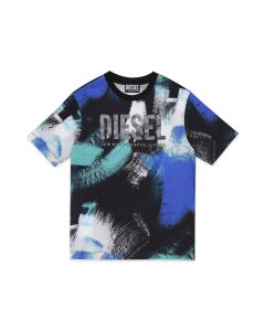 Diesel 'TBrush' Black, Blue And Green T-shirt
