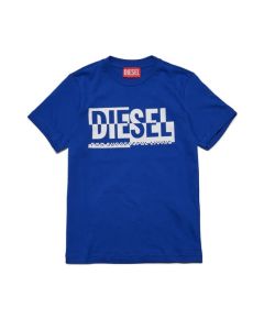 Diesel Blue Wavy Logo T-Shirt