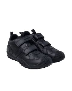 Geox Boys Black Leather 'Savage" Trainer Style Shoe