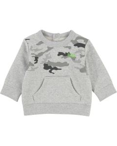 BOSS Baby Boy's Grey Cotton Logo Sweatshirt