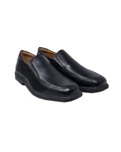 Geox Boys Black Federicco Slip On Smooth Leather Shoes