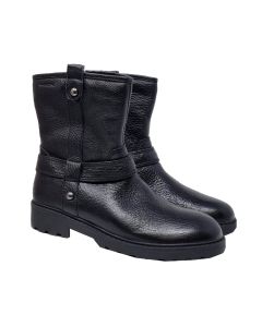 Geox Girls Black Leather "J Casey" Boots
