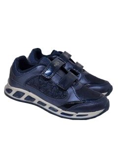 Geox Girls "Shuttle" Navy Blue Trainers With Star Detail