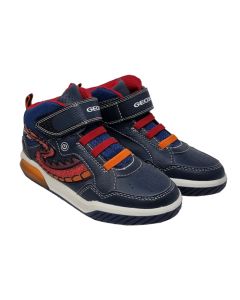 Geox Boys Navy Light Up Trainers With Dragon Tail Detail