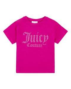 Juicy Couture Girls Fuchsia T-shirt With Diamante Detail