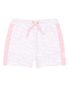 Juicy Couture Girls White Shorts With Pink All Over Print