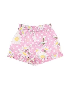 Monnalisa Girls Pink Daisies Shorts