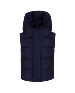 DSQUARED2 Boys Navy Hooded Gilet With DSQUARED2 Across Back