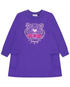KENZO KIDS Girls Purple Tiger Dress