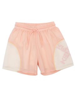 KENZO KIDS Girls Pink Nylon X Logo Shorts