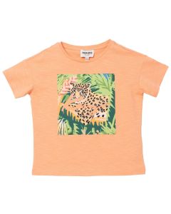 KENZO KIDS Girls Orange Tropical T-Shirt