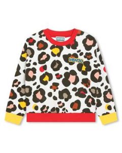 KENZO KIDS Girls Grey Animal Print Sweatshirt
