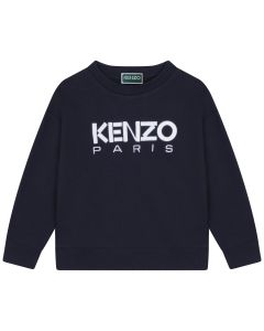 KENZO Boys Navy Blue SS2023 Logo Sweatshirt