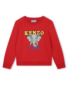 KENZO KIDS Boys Red Elephant Sweatshirt
