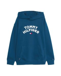 Tommy Hilfiger Boys Blue Archive Fit Hoody With Logo