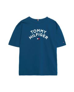 Tommy Hilfiger Boys Blue Graphic Logo T-Shirt