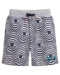 Kenzo Kids Boys Grey Cotton Eye Shorts