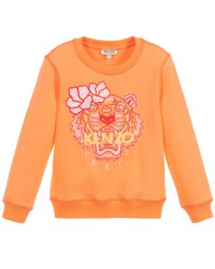 Kenzo Kids Girls Orange TIGER Sweatshirt