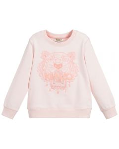 KENZO KIDS Pink Cotton Tiger Sweatshirt