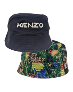 KENZO KIDS Navy and Tropical Reversible Bucket Hat