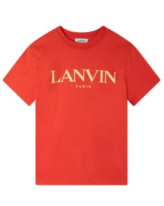 Lanvin Red With Logo Cotton T-Shirt