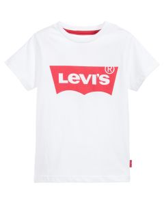 Levi's Boy's White And Red Short Sleeved Logo T-Shirt