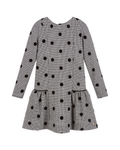 LILI GAUFRETTE Black & Grey Jersey Spot Dress