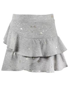 LILI GAUFRETTE Girls Grey Cotton Skirt