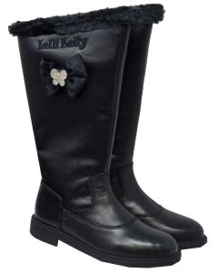 Lelli Kelly Girls Black Leather "Frances" Boots