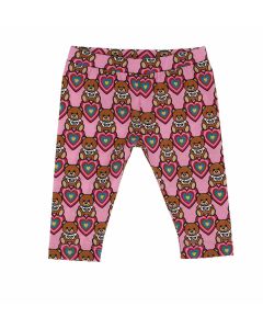 Moschino Baby Girls Pink Toy Heart Cotton Leggings
